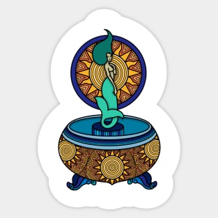 Mermaid Music Box Sticker